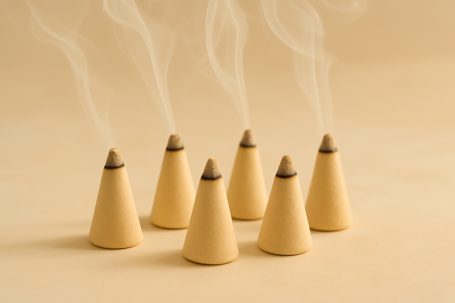 6 vanills scented incense cones that fill the air with a nice scent