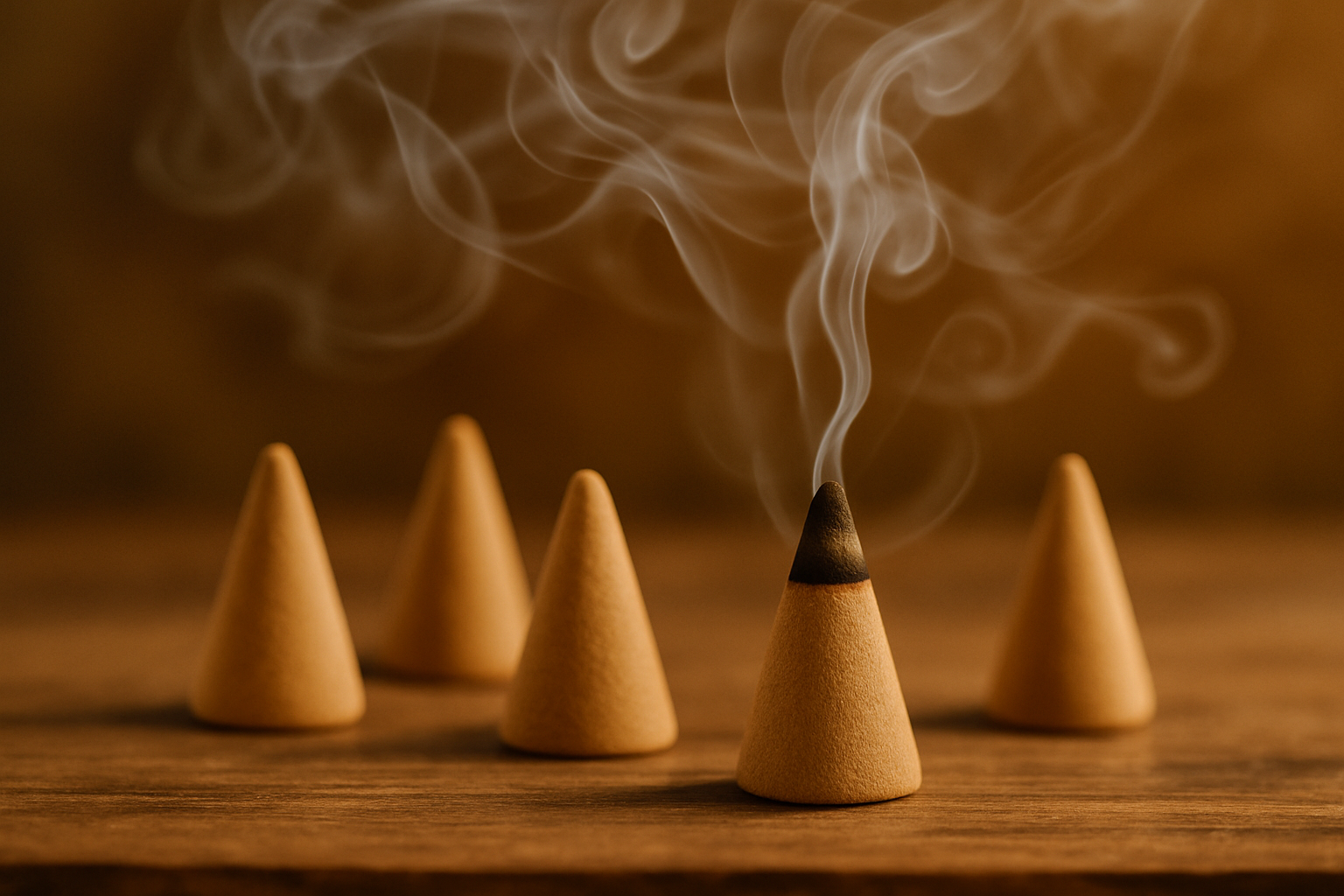 vanilla musk incense cones that fill the air with aroma